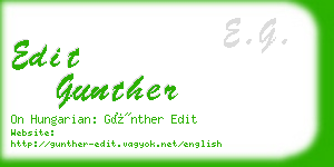 edit gunther business card